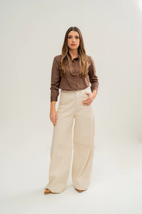 Camisa Alfonsina Chocolate - comprar online
