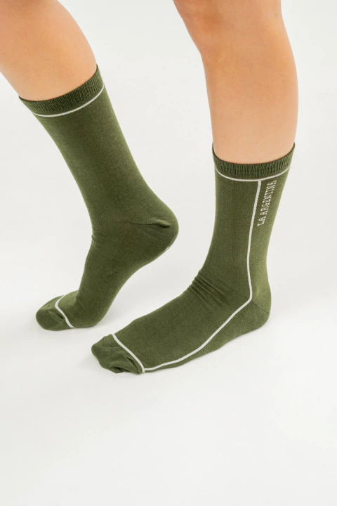 Media Isaac con linea - Verde Militar - comprar online
