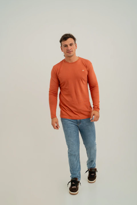 Remera Santa Fe Mangas Largas - Ladrillo - comprar online