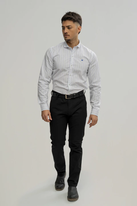 Camisa Teodoro 05 - Lineas Azul y celeste - comprar online