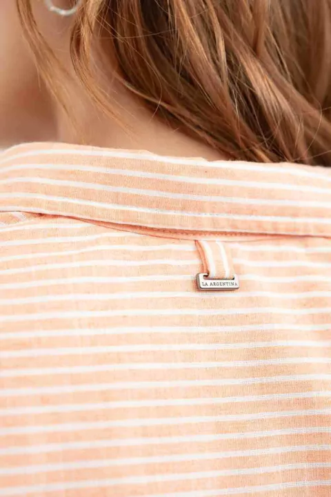 Camisa Karem - Rayas Naranja - La Argentina