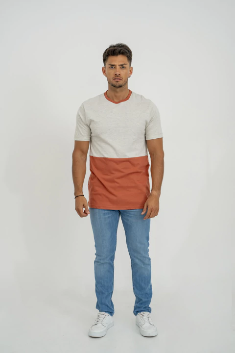 Remera Tango 03 - Gris y Ladrillo