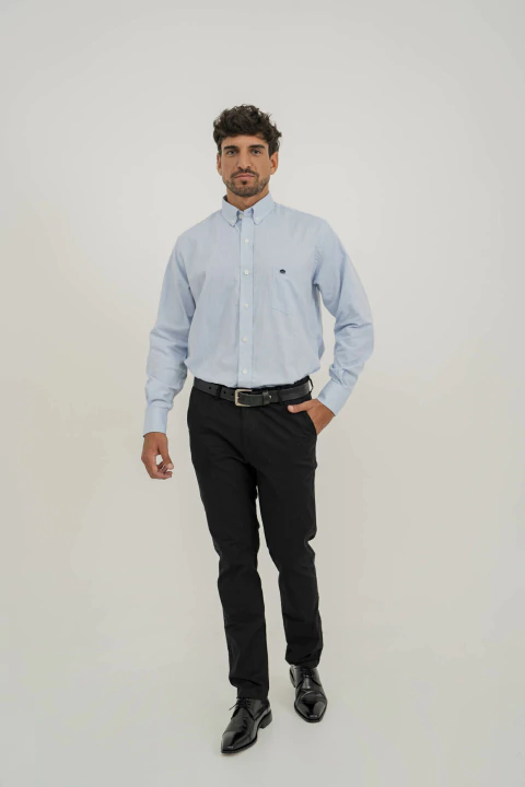 Camisa Guille Oxford - Celeste