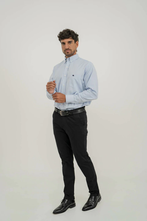 Camisa Guille Oxford - Celeste - tienda online