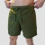 Short Masculino Verde Militar Linho Casual Confortável para Verão