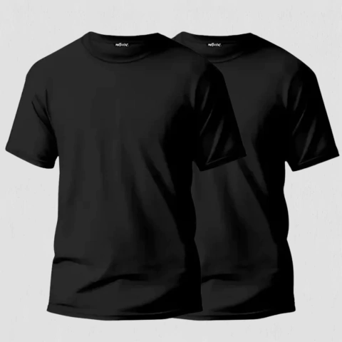 Kit 2 Camisetas - Pretas - comprar online