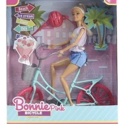Muñecas Bonnie Pink Con Bicicleta