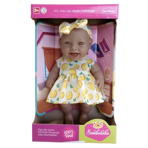 Muñeca Bambolinha Morocha 23 cm.