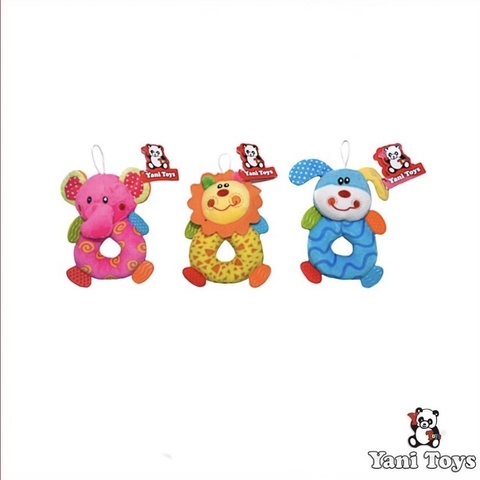 Sonajero para bebe con patitas de goma.