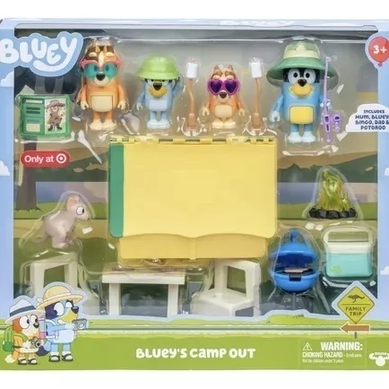 ampamento Bluey Figuras Camp Out Set Exclusivo - comprar online