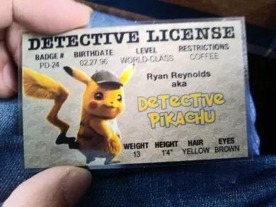 Licencia Detective Pikachu