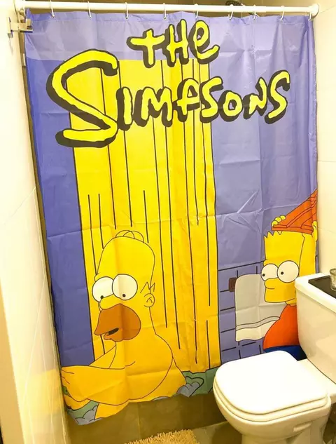 Cortina de baño Homero y Bart Silla (OUTLET)