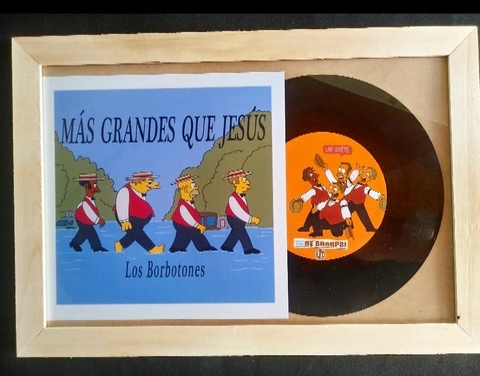 Cuadro conmemorativo de Los Borbotones-Más grandes que Jesús - Simpsons