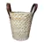 Cesto Cachepo Palha Roberto c Alça Couro 29X32A CM na internet