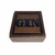 Porta Gin Madeira 13x13cmx5cm com Divisorias