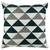 Capa Almofada 50x50cm Sarja Bordado Linha Geometrico Kingstom Verde Musgo e Bege - comprar online