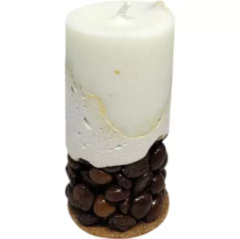 Velas em Cimento 8cmx3,5cm Café