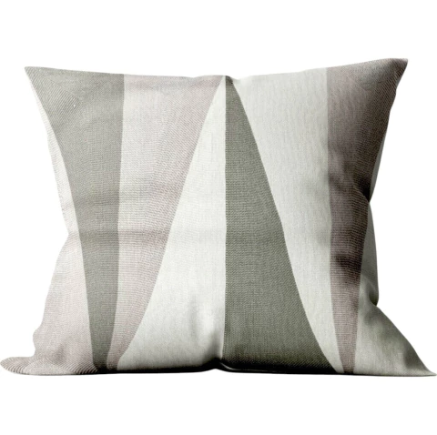 Capa Almofada Algodão Bordado 45x45cm Geometrico Everest Cinza