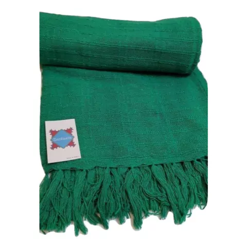 Manta1,40x1,80m Tropicalia Tear Algodão Verde Agua