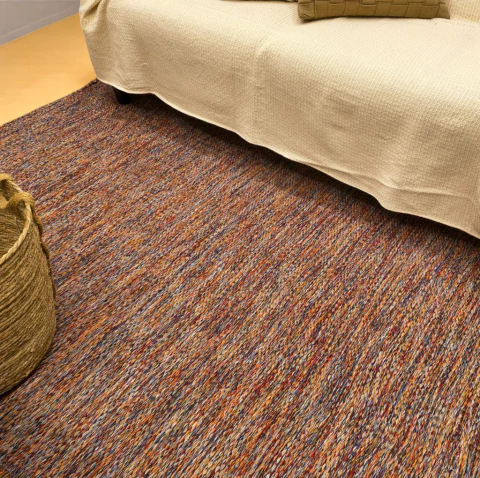 Tapete artesanal em tear Algodão Sala 1,5mx2m Mil Cores