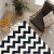 Tapete Tear Algodão Antiderrapante 1,40x2m Max Chevron Preto