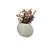 VASO DE CERAMICA OVAL CINZA 15x8CM