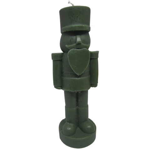 Vela Cera Vegetal Formato Quebra Nozes P Verde