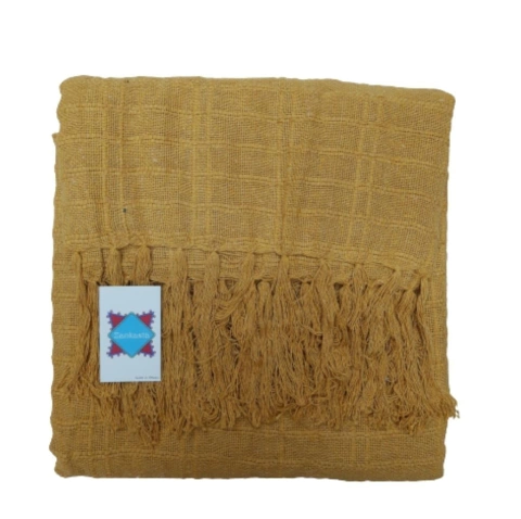 Manta 1,40x1,80m Tear Algodão Tropicalia Caramelo