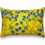 Almofada Retangular Estampa Exclusiva Veludo 30x50cm Coleção Cora Brasil 258 Conexões Amarelo e Verde Agua