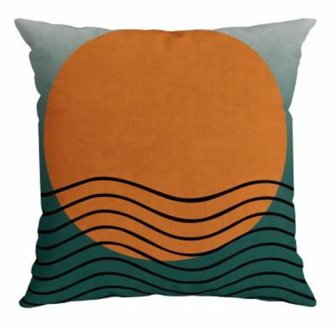 Capa 45x45 Bel Luxor 232 Veludo Geometrico Mundo