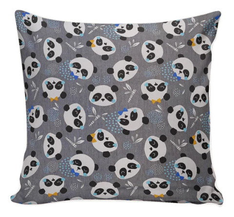 Capa Almofada Algodão 40x40cm Pandinha