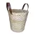 Cesto Cachepo Palha Roberto c Alça Couro 29X32A CM - comprar online