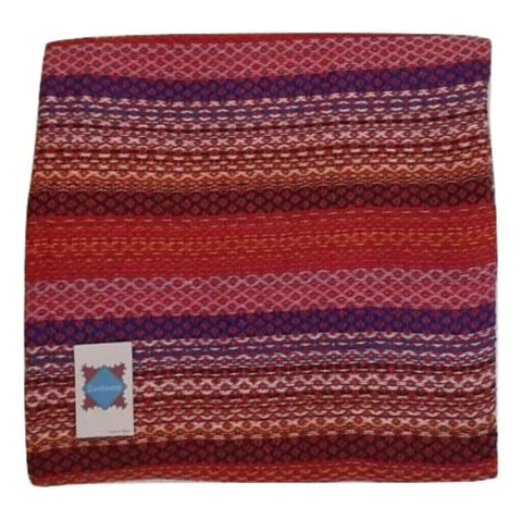 Manta Tear indiano Borogodó Algodão Cama ou Sofa 2,30X2,50m Colorido Vermelho