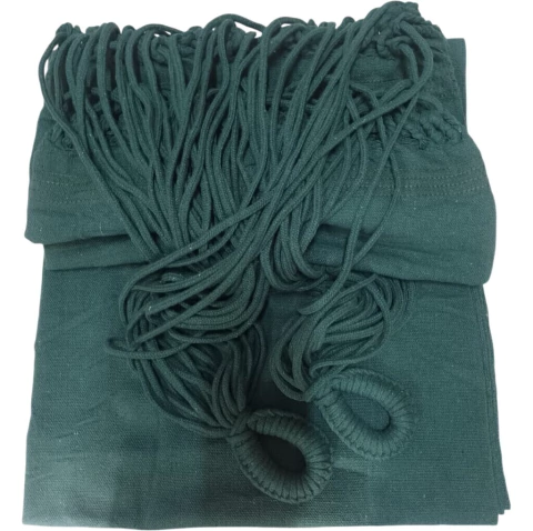 Rede Descanso Algodão 2,20x3,70m verde musgo liso 160k sem varanda sem franja