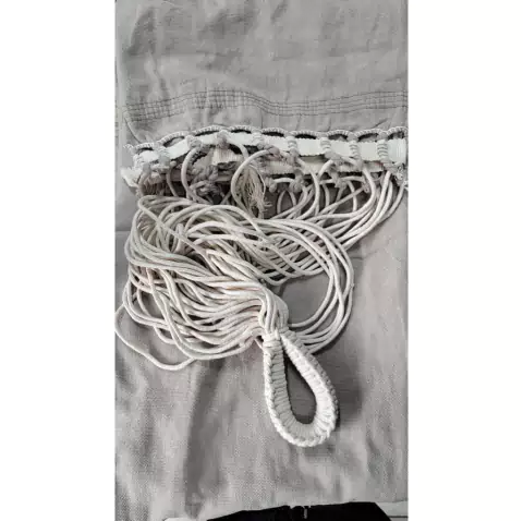 Rede Harmonia Descanso Algodão 3.80X1.60m Areia Varanda Preto e Areia