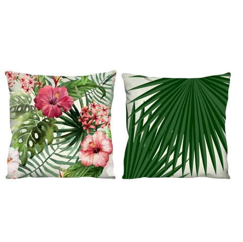 COMPOSIÇÃO PAR Capa Almofada 45x45cm Linho Coleção Terra Estampa 66 e 105