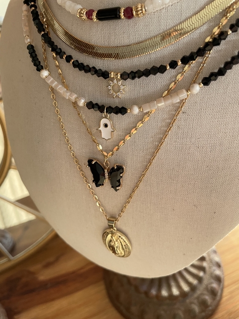 Colgante Hamsa perlita