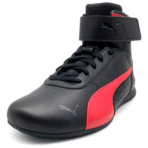Tênis Puma Ferrari Neo Cat Mid Preto e Vermelho Original