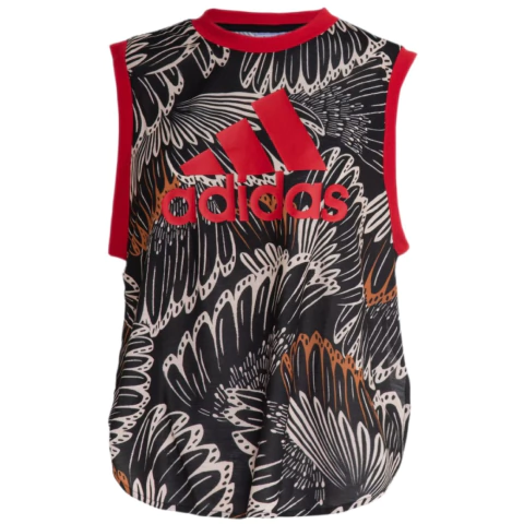 Regata Feminina Flamengo x FARM Rio Preta e Vermelha Adidas Original