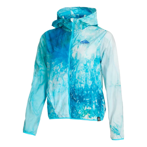 Jaqueta Feminina Corta Vento Trail Repel Azul Nike Original