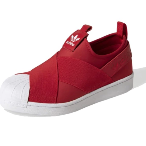 Tênis Feminino Adidas Superstar Slip-On Vermelho Original
