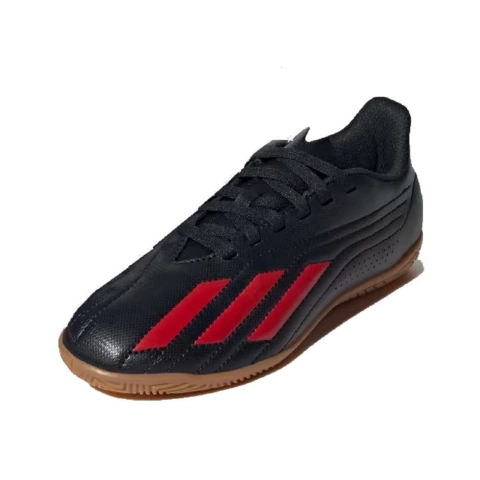 Chuteira Infantil Salão Adidas Deportivo II Preta e Vermelha