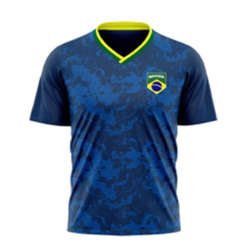 Camisa Infantil Brasil Licenciada Braziline Caiçara Azul