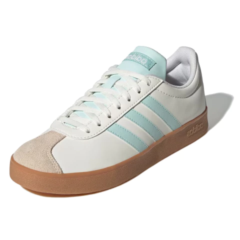 Tênis Feminino Adidas VL Court Base Branco e Azul Original