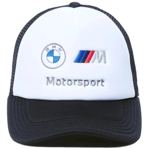 Boné Puma BMW Motorsport MMS Trucker Branco e Preto Original