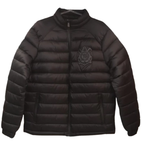 Jaqueta Corinthians Puffer All Black Licenciada Coimbra