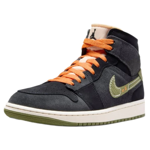 Tênis Air Jordan Mid SE Craft Preto e Laranja Original