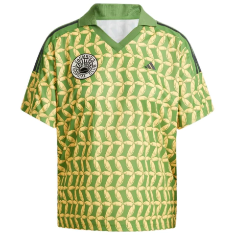 Camisa Feminina Adidas x FARM Verde e Amarelo Original