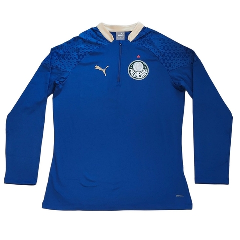 Blusa Palmeiras Treino 2024 Azul e Dourado Puma Original