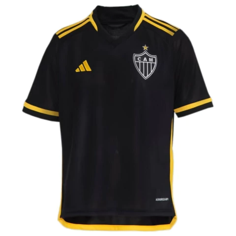 Camisa Infantil Atlético Mineiro III 23/24 Preta Adidas Original